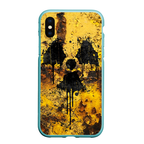 Чехол для iPhone XS Max матовый Rusty radiation, цвет мятный