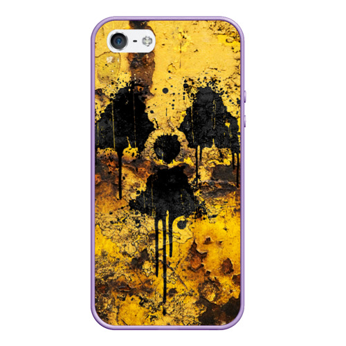 Чехол для iPhone 5/5S матовый Rusty radiation, цвет светло-сиреневый