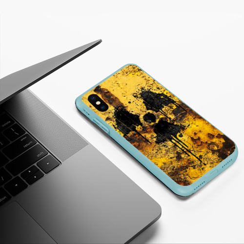 Чехол для iPhone XS Max матовый Rusty radiation, цвет мятный - фото 5