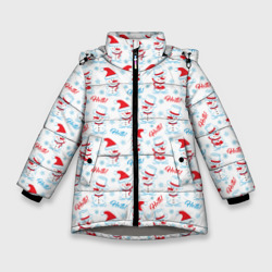 Снеговики - hello – Зимняя куртка для девочек 3D с принтом купить