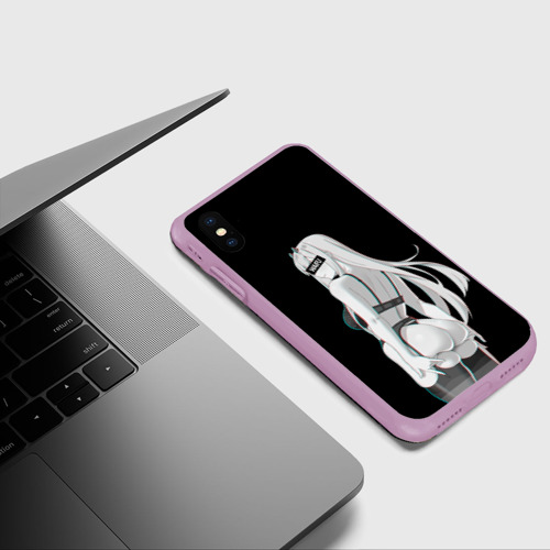 Чехол для iPhone XS Max матовый Waifu Zero Two sexy nude, цвет сиреневый - фото 5