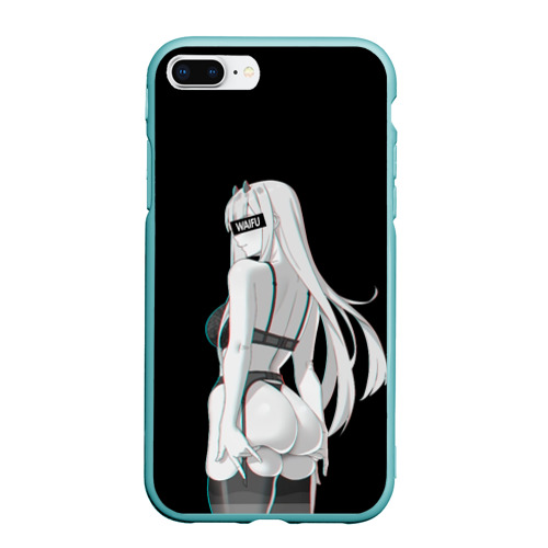 Чехол для iPhone 7Plus/8 Plus матовый Waifu Zero Two sexy nude, цвет мятный