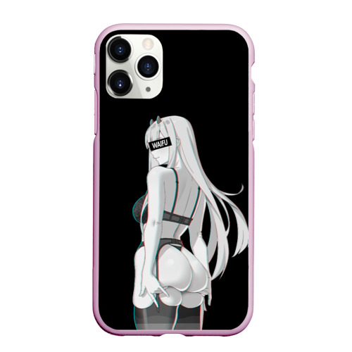 Чехол для iPhone 11 Pro Max матовый Waifu Zero Two sexy nude, цвет розовый