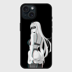Чехол силиконовый для Apple iPhone 15 матовый Waifu Zero Two sexy nude