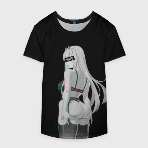 Накидка на куртку 3D Waifu Zero Two sexy nude, цвет 3D печать - фото 4