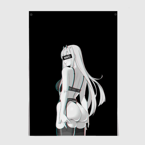Постер Waifu Zero Two sexy nude