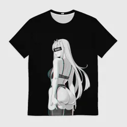 Мужская футболка 3D Waifu Zero Two sexy nude
