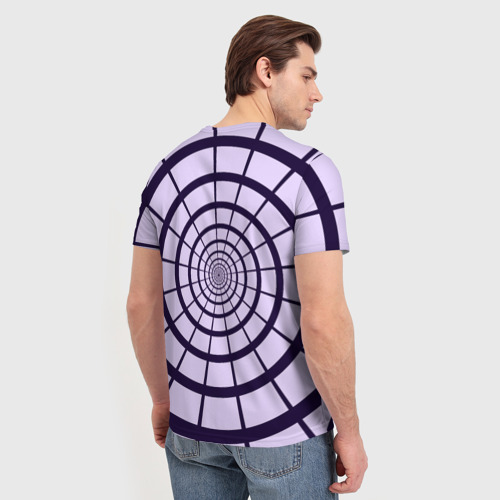 Мужская футболка 3D Спираль - оптическая иллюзия, цвет 3D печать - фото 4