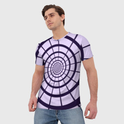 Мужская футболка 3D Спираль - оптическая иллюзия - фото 2