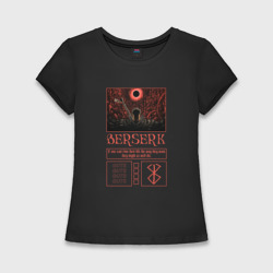 Женская футболка хлопок Slim Берсерк Гатс и затмение