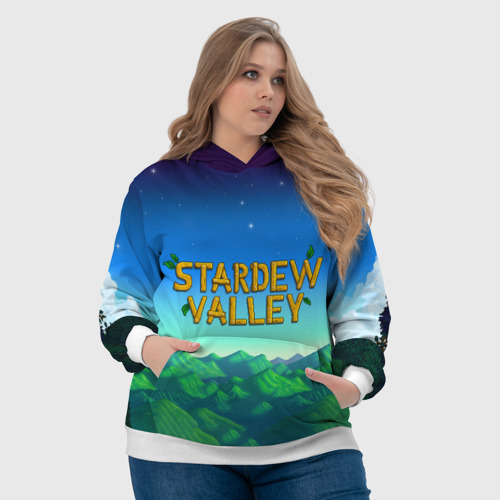 Женская толстовка 3D Горы Stardew Valley, цвет 3D печать - фото 6