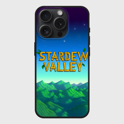 Чехол силиконовый для Apple iPhone 15 Pro матовый Горы Stardew Valley