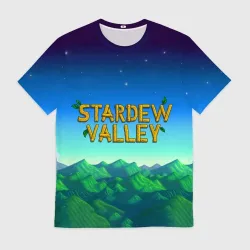 Мужская футболка 3D Горы Stardew Valley