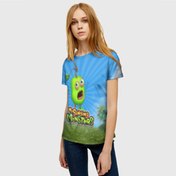 Женская футболка 3D My Singin Monsters - Зерномех - фото 2