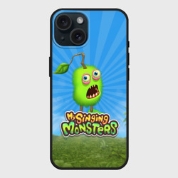 Чехол силиконовый для Apple iPhone 15 матовый My Singin Monsters - Зерномех