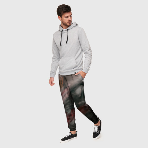 Мужские брюки 3D с принтом Темнота, Тени и краски, фото на моделе #1