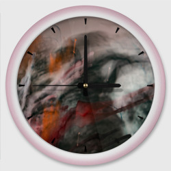 Темнота, тени и краски – Настенные часы круглые с принтом купить