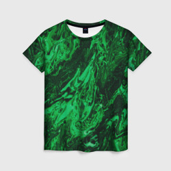 Зелёные краски во тьме – Женская футболка 3D с принтом купить со скидкой в -23%