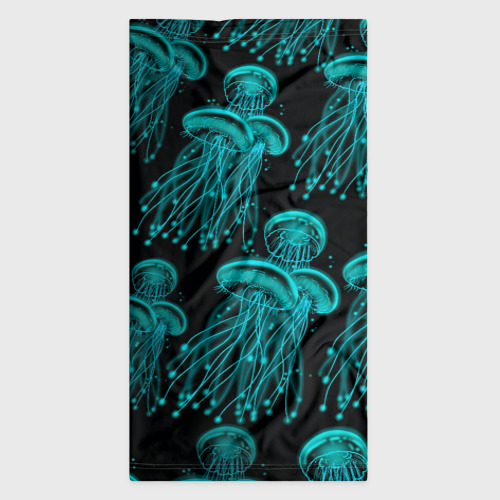 Бандана-труба 3D Синие неоновые медузы , цвет 3D печать - фото 7