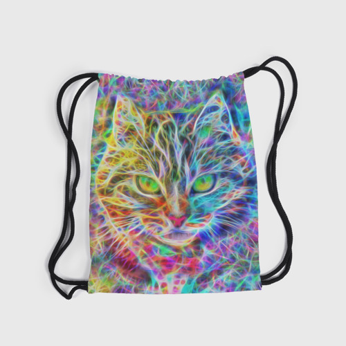 Рюкзак-мешок 3D Абстрактный кот - фото 6