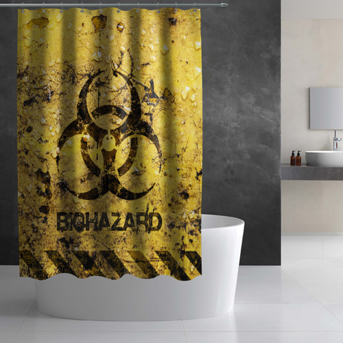 Штора 3D для ванной Danger Biohazard - фото 2