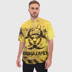 Мужская футболка oversize 3D Danger Biohazard - фото 2