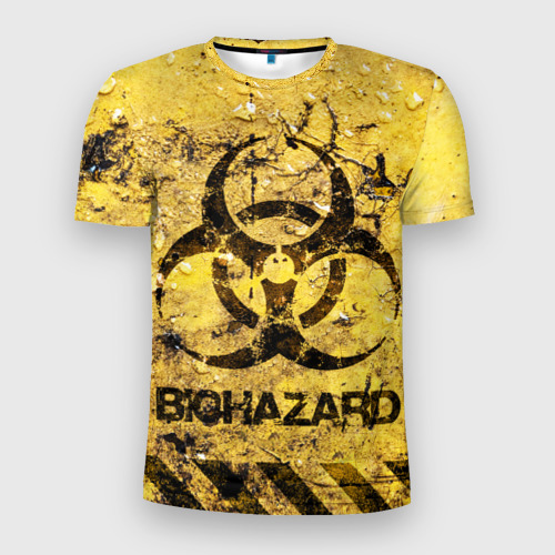Мужская футболка 3D Slim Danger Biohazard, цвет 3D печать