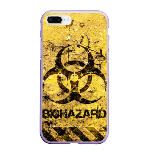 Чехол для iPhone 7Plus/8 Plus матовый Danger Biohazard, цвет светло-сиреневый