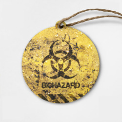 Деревянная игрушка круг Danger Biohazard
