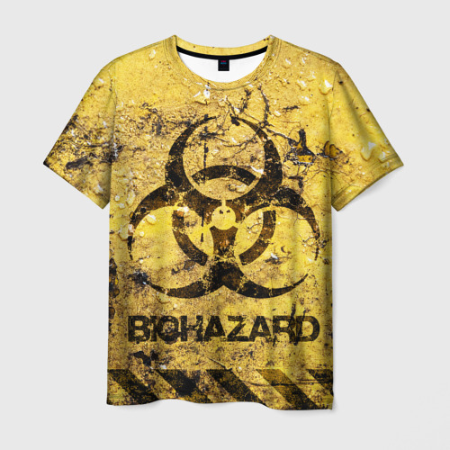 Мужская футболка с принтом Danger Biohazard, вид спереди №1