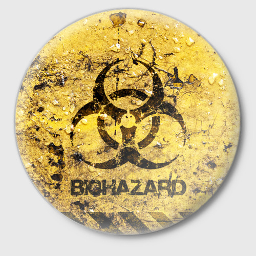 Значок Danger Biohazard, цвет белый