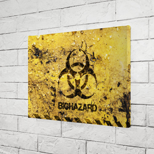 Холст прямоугольный Danger Biohazard, цвет 3D печать - фото 3