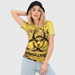 Женская футболка 3D Slim Danger Biohazard - фото 2