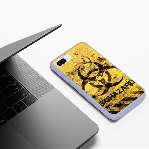 Чехол для iPhone 7Plus/8 Plus матовый Danger Biohazard, цвет светло-сиреневый - фото 5