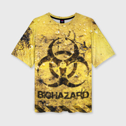 Женская футболка oversize 3D Danger Biohazard