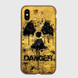 Чехол для iPhone XS Max матовый Danger radiation