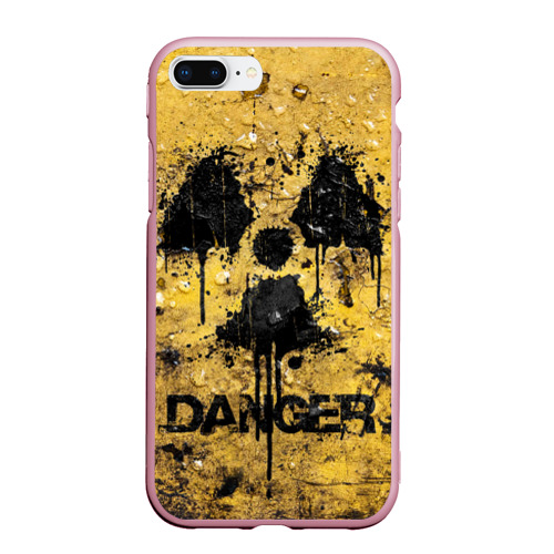 Чехол для iPhone 7Plus/8 Plus матовый Danger radiation, цвет розовый