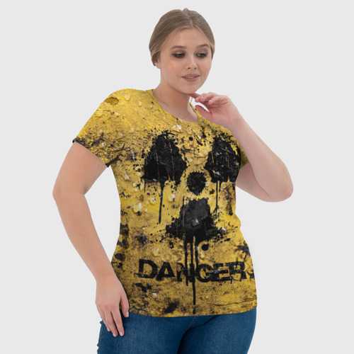 Женская футболка 3D с принтом Danger radiation, фото #4