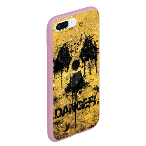 Чехол для iPhone 7Plus/8 Plus матовый Danger radiation, цвет розовый - фото 3