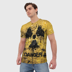 Мужская футболка 3D Danger radiation - фото 2