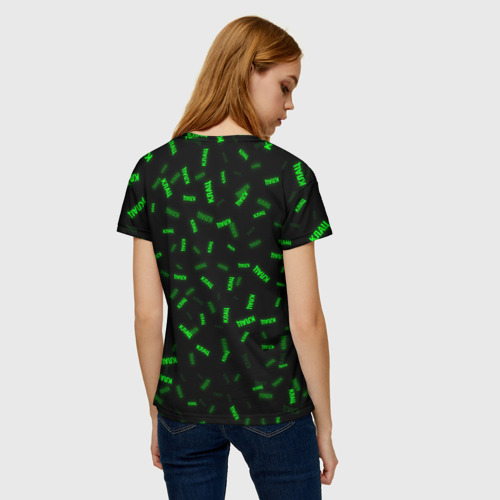 Женская футболка 3D Кролик хакер, цвет 3D печать - фото 4