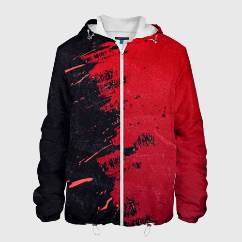 Мужская куртка 3D Черное и красное, цвет 3D печать