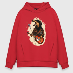 Мужское худи Oversize хлопок Такса рокер