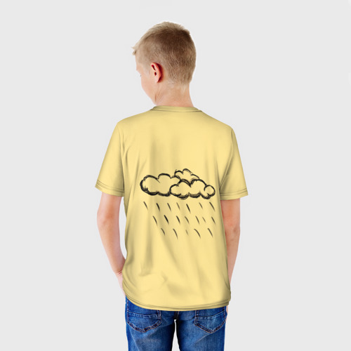 Детская футболка 3D Человек под дождем, цвет 3D печать - фото 4