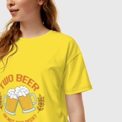 Женская футболка хлопок Oversize Пить или не пить - фото 2