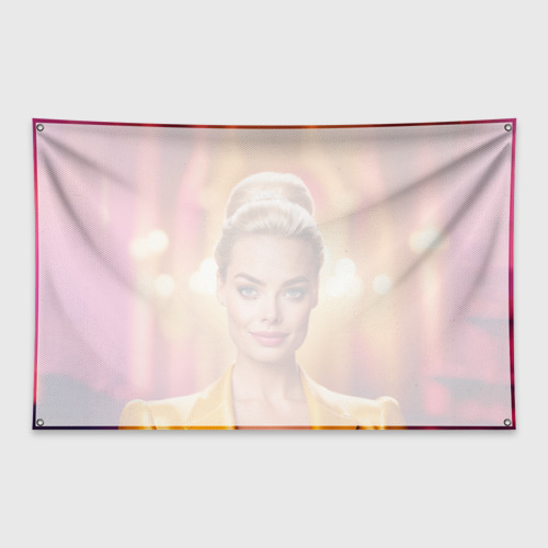 Флаг-баннер Нейросеть - Барби Марго Робби - фото 2
