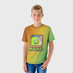 Детская футболка 3D My Singing Monsters - Зерномех - фото 2