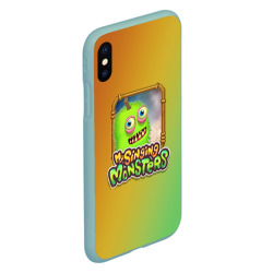 Чехол для iPhone XS Max матовый My Singing Monsters - Зерномех - фото 2