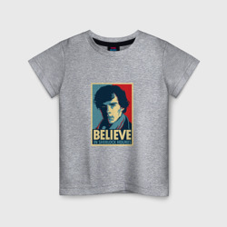 Детская футболка хлопок Believe in Sherlock