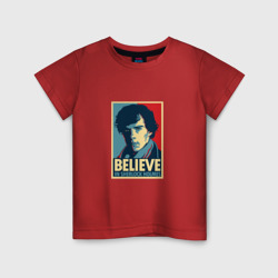 Детская футболка хлопок Believe in Sherlock